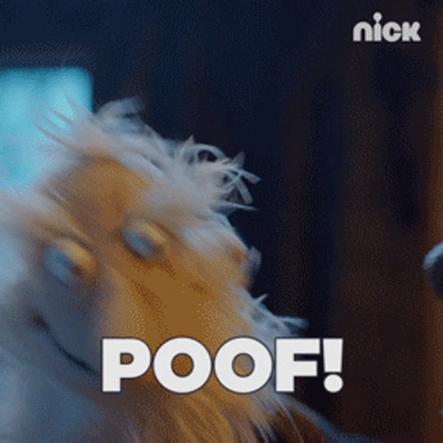 Poof Smoke Vanish Laugh GIF