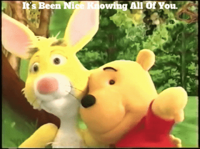 Pooh And Rabbit So Long Farewell GIF