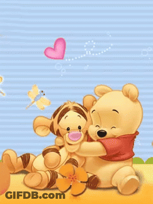 Pooh And Tigger Hugging GIF