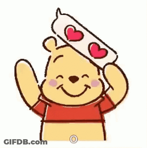 Pooh Heart Eyes GIF