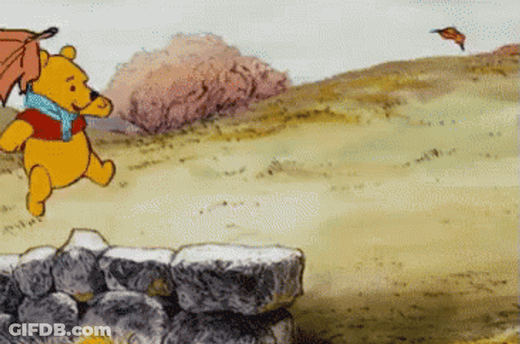 Pooh Loves Fall Season GIF
