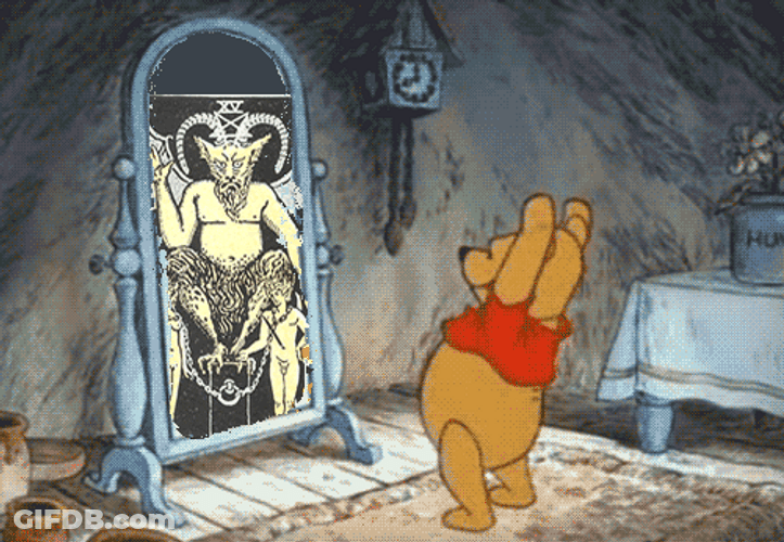 Pooh Worshipping Satan GIF