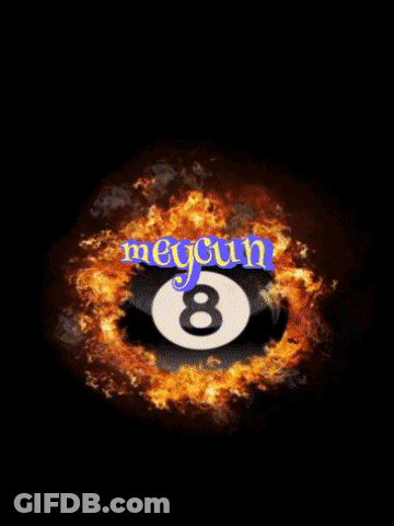 Pool Ball Number 8 Megan GIF