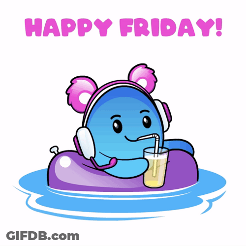 Pool Chilling Friday Vibes GIF