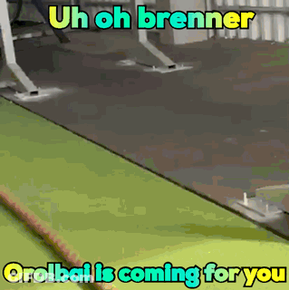 Pool Cue On Table Saying Uh Oh Brenner Orolbail Is Coming For You GIF