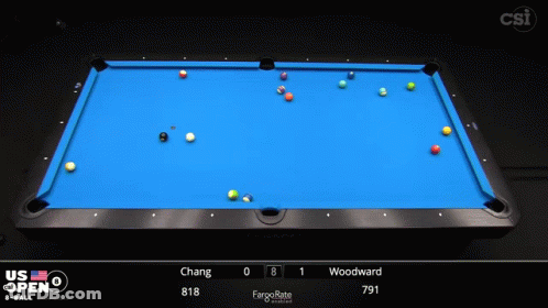 Pool Game At US Open E-Ball GIF
