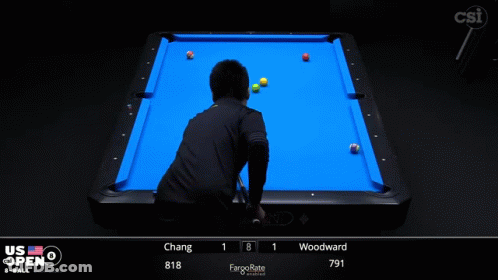 Pool Game Between Chang And Woodward Score 818 To 791 GIF