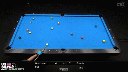 Pool Game On US Open Screen GIF