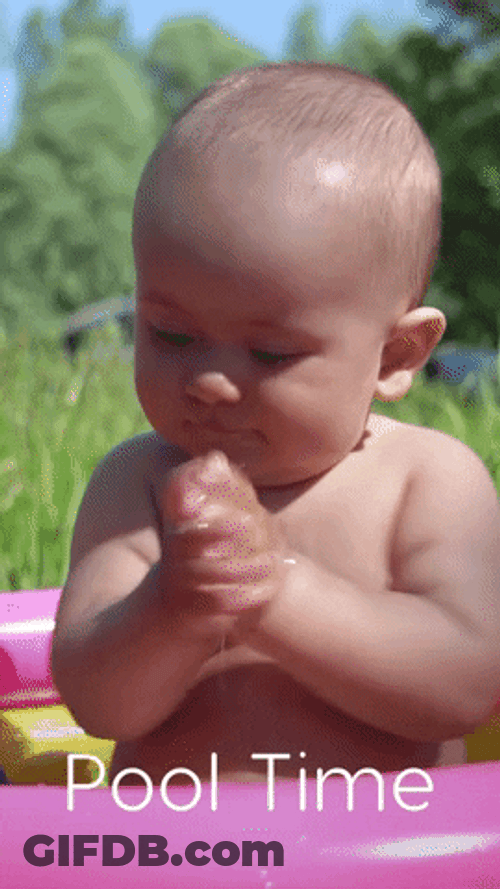 Pool Party Baby Clap GIF