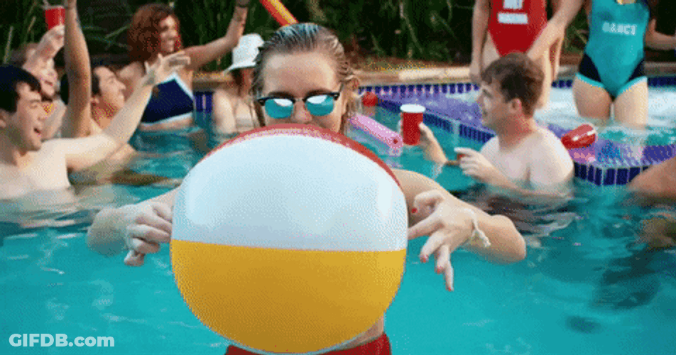 Pool Party Ball Twirl GIF