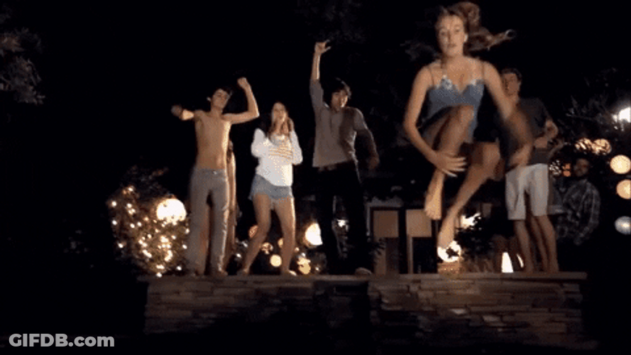 Pool Party Cannon Ball GIF