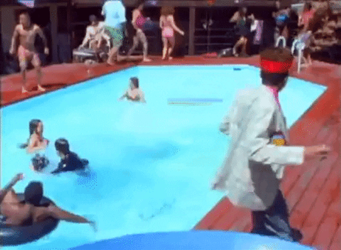 Pool Party Happy Dancing GIF