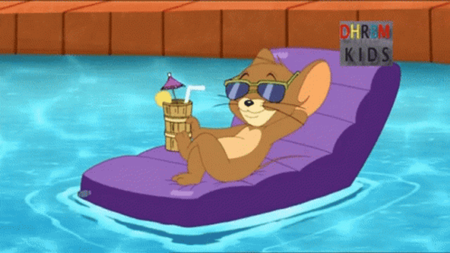 Pool Party Jerry Mouse GIF