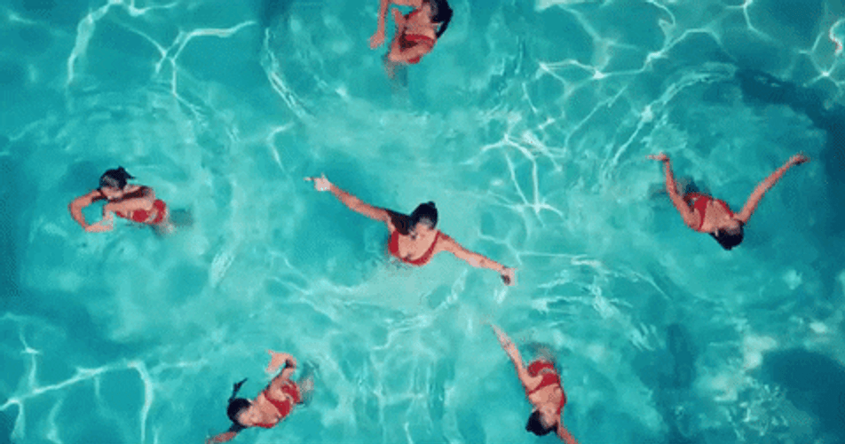 Pool Party Sync Swimming GIF