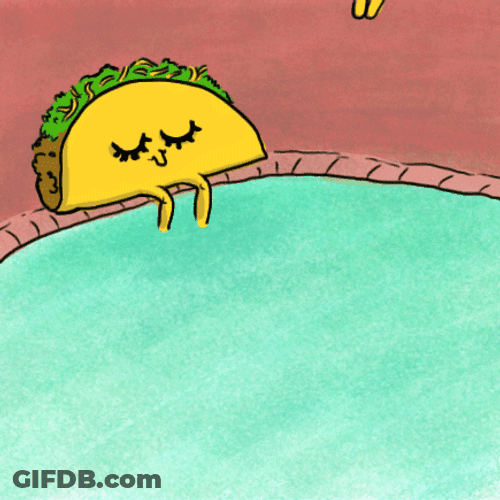 Pool Party Tacos Cartoon GIF