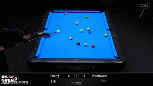 Pool Table Blue Cloth Diamond GIF