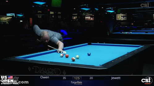 Pool Table With Blue Cloth Diamond GIF