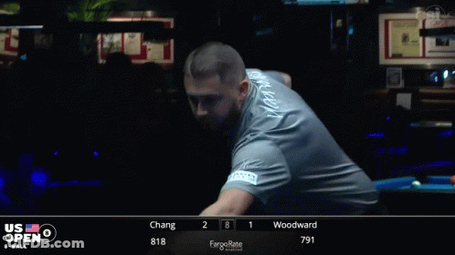 Pool Table With Blue Cloth Saying Diamond GIF