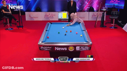 Pool Table With News GIF