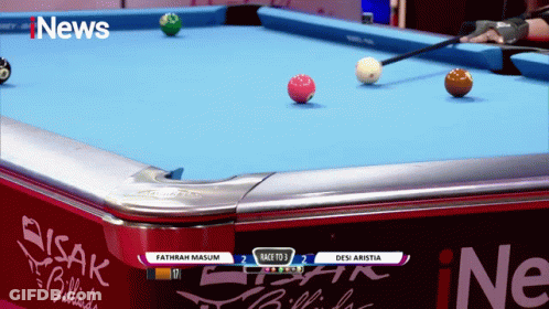 Pool Table With News Sign GIF