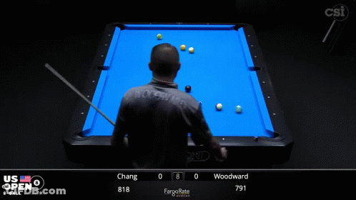 Pool Table With Player Woodward GIF