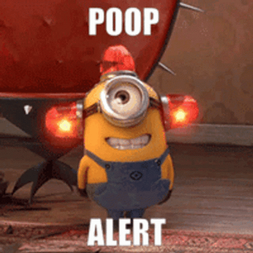Poop Alert Red Siren Minion GIF