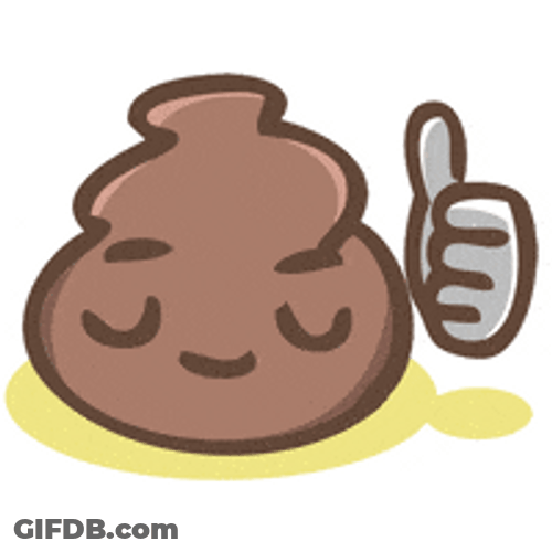 Poop Emoji Giving Thumbs Up GIF