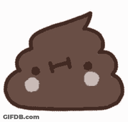 Poop Emoji With Cute Face GIF