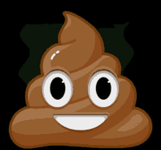 Poop Emoji With Flying Insect GIF