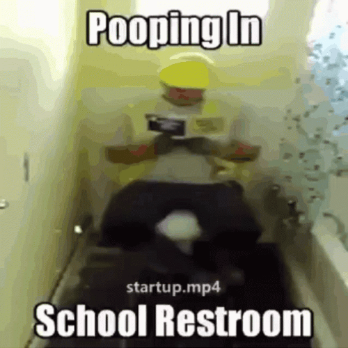 Poop In School Restroom Meme GIF