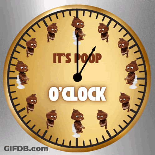 Poop O'Clock Clock GIF