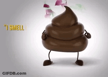 Poop With Arms And Legs Saying I Smell GIF