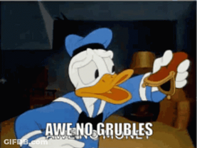 Poor Donald Duck No Money GIF