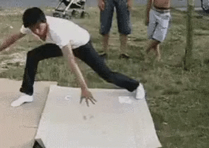 Poor Kid Got Hit From Breakdancing GIF