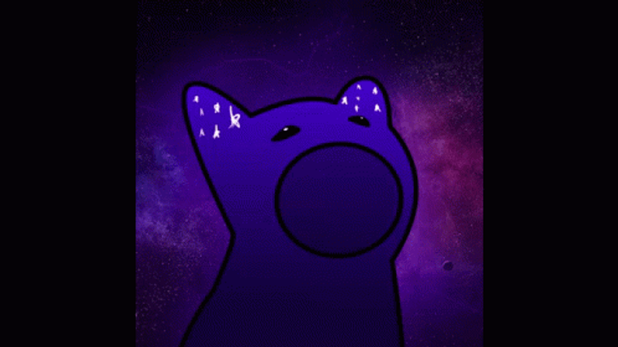 Pop Cat Galaxy Animation GIF