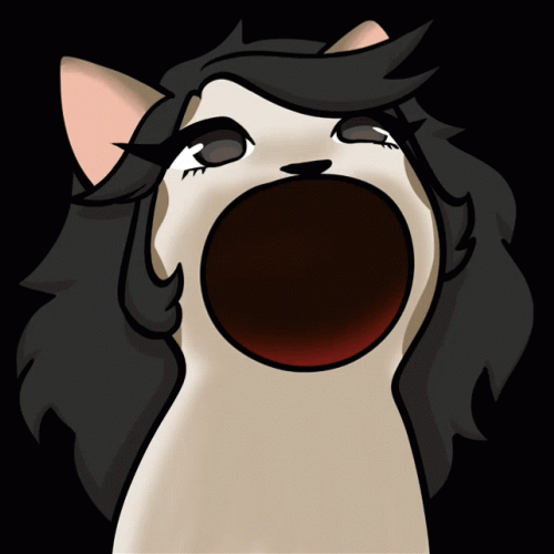 Pop Cat Girl Cartoon GIF