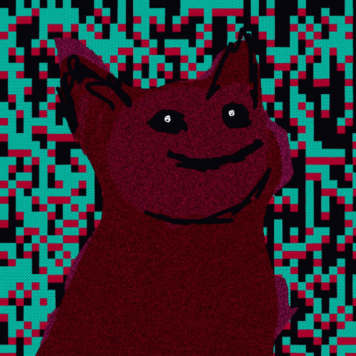 Pop Cat Glitch Animation GIF