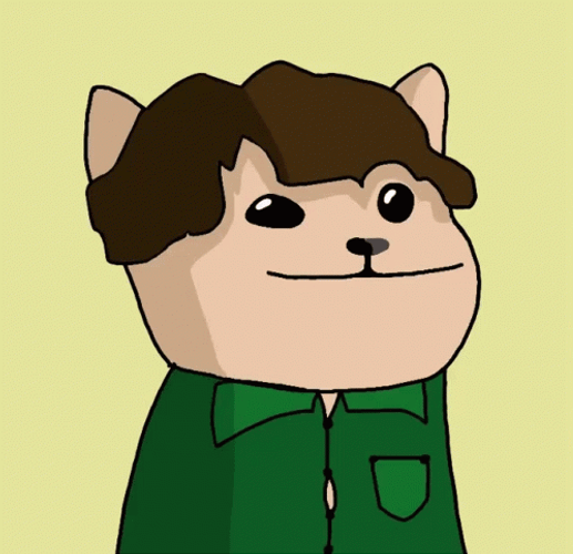 Pop Cat Guy Cartoon GIF