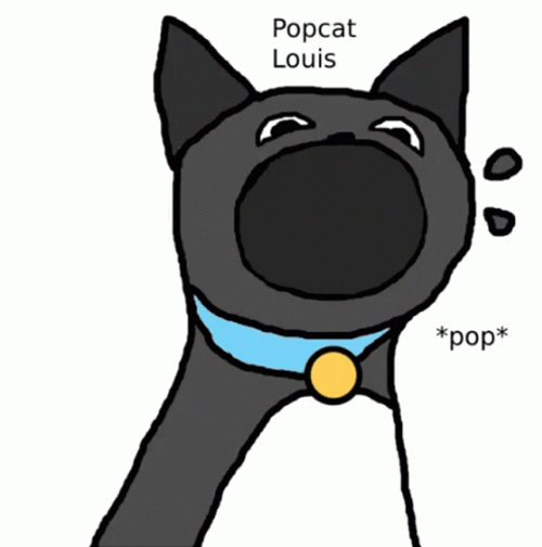 Pop Cat Louis Doodle World GIF
