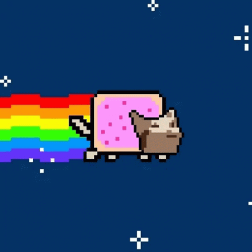 Pop Cat Nyan Pixel Art GIF