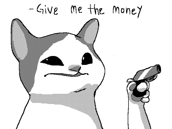Pop Cat Oatmeal Robber GIF