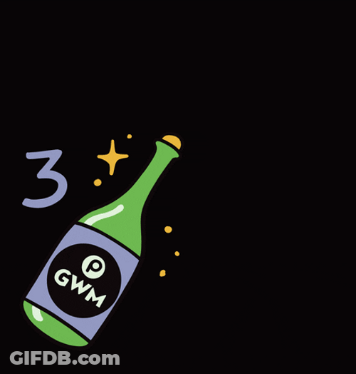 Pop Champagne Animated Bottle GIF