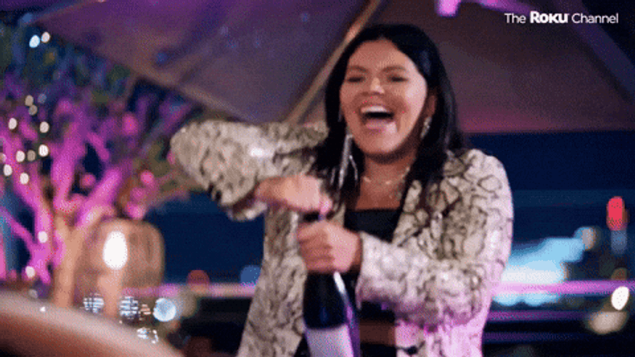 Pop Champagne Tiff Baira GIF
