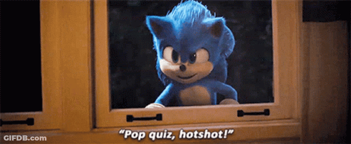 Pop Quiz Hot Shot Sonic GIF