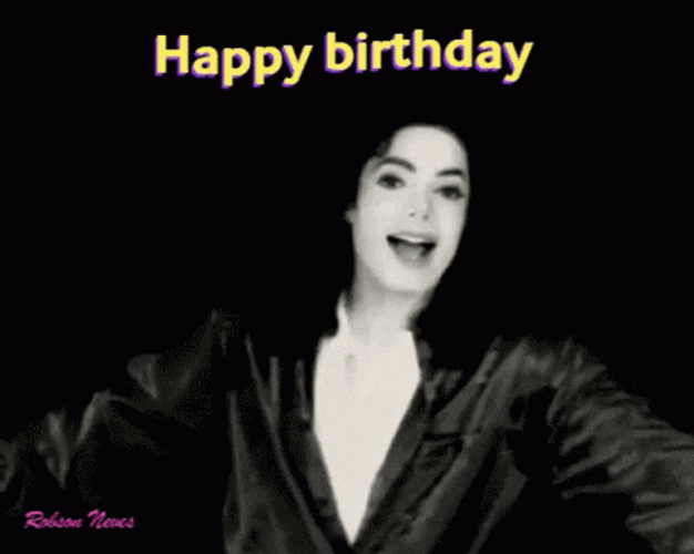 Pop Star Michael Jackson Happy Birthday Mike GIF