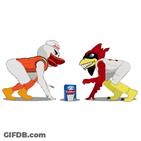 Pop Tarts And Cereal Box With Dinosaur GIF