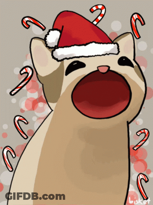 Popcat Merry Christmas GIF