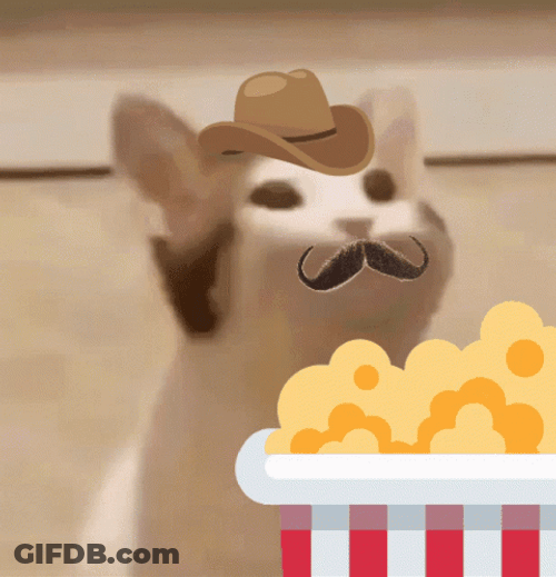 Popcat Mustache Popcorn GIF
