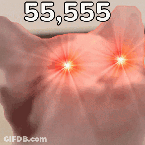 Popcat Red Eyes 555 GIF