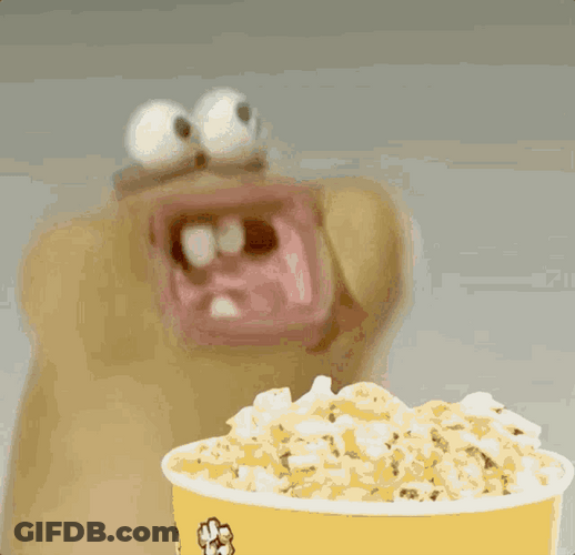 Popcorn Brown Claymation GIF